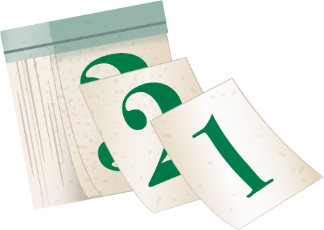 Illustration eines Kalenders